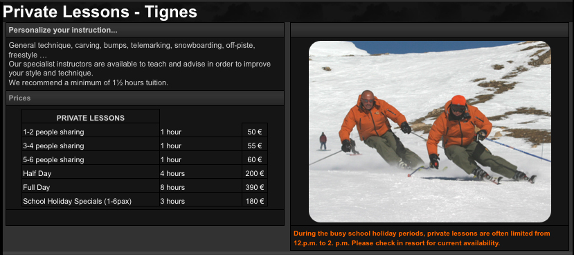 EV2 Private Ski Lessons Tignes