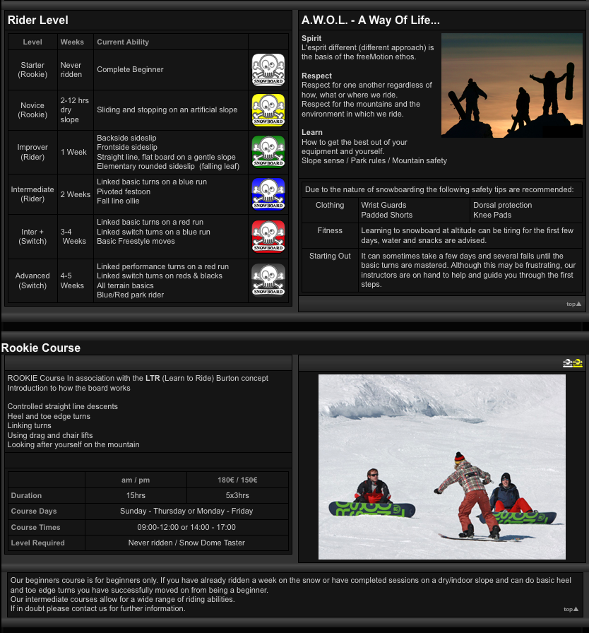 Snowboard Lesson Rider Tignes