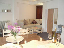 Tignes apartment rental - Lounge area from kitchen