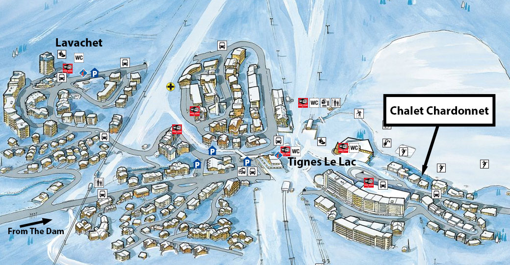 Chalet chardonnet Location Map