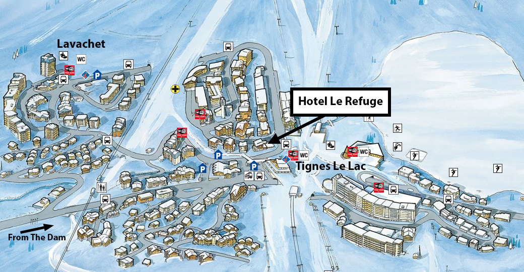 Map of Hotel Le Refuge